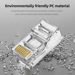 <span class=keywords><strong>Rj45</strong></span> Cat5 8P8C Modular nối 8 pin Vàng Ethernet cắm với đồng liên hệ với ABS nhà ở cho mạng điện các ứng dụng - Product Image 3