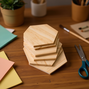 Tablero de Madera Hexagonal Ilan de 15 cm, 0.5 cm de Grosor, 12 Piezas para Manualidades - Product Image 2