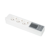 Mini Enchufe Temporizador Digital Inteligente con 3 Tomas de Corriente, Material de PC, Programable, Anti-Robo, para Uso en Verano