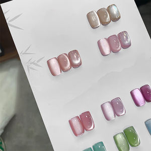 AILANUO 9-color floral pattern satin silk cat-eye series gel nail polish magnetic cat-eye gel professional nails UV gel - Product Image 2