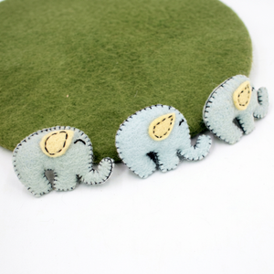 Elefante Pequeño de Fieltro Cosido en Gris Claro, Juguete Educativo para Niños, Guirnalda de Fieltro para Juego de Imitación - Product Image 4