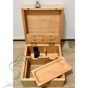 <strong>Wood</strong> Rolling Tray Container <strong>Box</strong> <strong>Wood</strong> Stash <strong>Box</strong> with Divider <strong>Storage</strong> Decorative <strong>Box</strong> - Product Image 2
