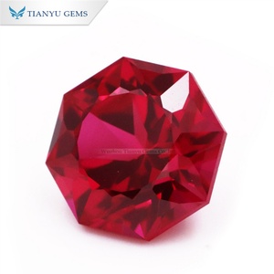 Tùy chỉnh lỏng đá quý Octagon phòng thí nghiệm Ruby Sapphire đối với trang sức làm tổng hợp <span class=keywords><strong>Corundum</strong></span> Stones giá bán buôn - Product Image 2