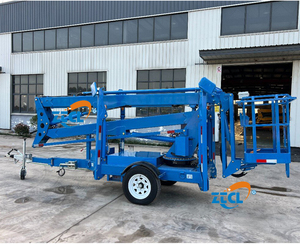 Plateforme élévatrice hydraulique électrique remorquable à haute stabilité, capacité de charge de 200 kg, hauteur de travail de 12 m à 24 m, moteur diesel - Product Image 3