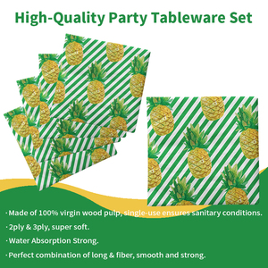 Xieli Suministros Para Fiestas De Flamencos Platos Servilletas Vasos Desechables Juego De Vajilla Temática Hawaiana De Verano - Product Image 6