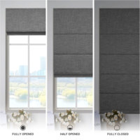 Rideaux personnalisés les plus vendus stores romains sans fil semi-opaques naturels pour fenêtre