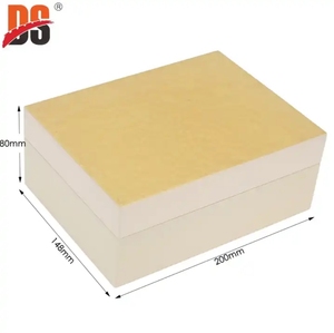 DS Jewelry Organizer <b>Box</b> Rectangle Plain Lid Closure Velvet Interior Simple Style for Storage - Product Image 1
