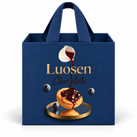 Sacs en papier personnalisés avec logo, base extra large, pour emballage de gâteaux et pâtisseries