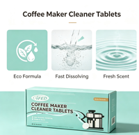 Tablettes nettoyantes pour café à faible mousse, faciles à rincer, pour usage domestique et en café, élimination des odeurs de café vieilli