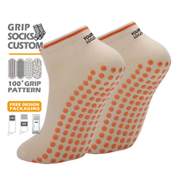 Chaussettes de yoga professionnelles écologiques, chaussettes de pilates antidérapantes en silicone à ressort, respirantes pour femmes, pour la salle de sport en intérieur