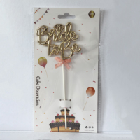 Décoration de gâteau 3D métallique Or Argent Champagne « Future Mariée » avec anneau de diamant et inscription pour enterrement de vie de jeune fille