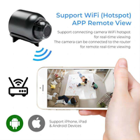 Caméra de sécurité mini WiFi X5 HD 360° avec vision nocturne, détection humaine, communication intelligente, télécommande, carte mémoire/carte SD