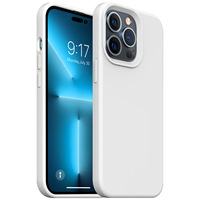 Étuis de téléphone portable en silicone liquide léger, écologiques, résistants aux chocs et imperméables, doublure en microfibre douce pour 16 Pro Max