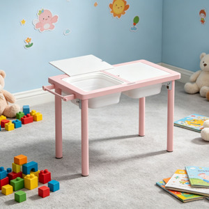 Sensory <b>Table</b> for Kids Draw and Play Sensory Kids <b>Table</b> with 2 Large Storage Bins and 4 Montessori Activity Boards - Product Image 3