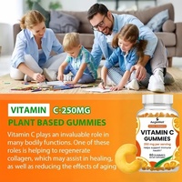 AegleWell Marque privée Gommes à base de vitamine C à saveur d'orange Supplément de collagène pour adultes à base d'acide ascorbique et de soutien immunitaire et cutané