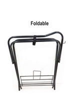Porte-selle pliant portable intégré de luxe avec fond Web et roues rotatives