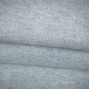 Tissu en maille côtelée 1x1 <span class=keywords><strong>gris</strong></span> chiné teint en fil 530 g/m² en polyester et élasthanne pour <span class=keywords><strong>col</strong></span>, revers et ourlet de sweats à capuche, manteaux et vestes - Vente en gros usine - Product Image 3