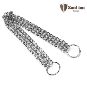 Pujiang Sanlian Material de metal resistente y duradero Cuello de perro Cadena de tres capas Gargantilla de cuello de cuña para perro grande - Product Image 3