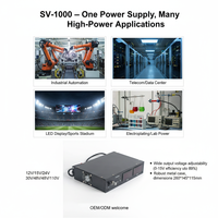 Alimentation à découpage régulée OKEY SV-1000-24 1000W 24V 41.6A à sortie unique pour éclairage LED, vidéosurveillance, imprimantes 3D et usage industriel