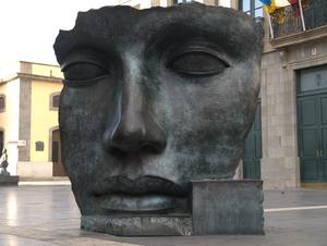 Escultura grande de bronce al aire libre <span class=keywords><strong>Igor</strong></span> <span class=keywords><strong>Mitoraj</strong></span> Human Half Face en venta - Product Image 2