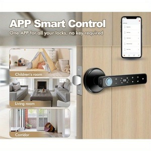 Cerradura Inteligente para Puerta con Desbloqueo Remoto por Aplicación Tuya Smart Life, Cinco Métodos de Desbloqueo, Huella Digital, Pantalla OLED, Wi-Fi, Contraseña Electrónica - Product Image 4