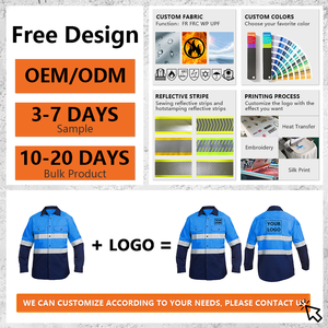 Bộ quần áo bảo hộ lao động chất liệu cotton cao cấp, có dải phản quang, dùng cho xây dựng đường bộ, công nghiệp, gồm áo và quần. - Product Image 2