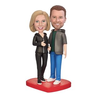 Tùy chỉnh vài bobblehead đám cưới bobbleheads trên xe máy Quà tặng kỷ niệm ngày cưới - Product Image 3