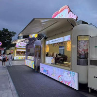 Camion de restauration rapide mobile personnalisé de 10 pieds avec service café, snacks, barbecue, construction en acier inoxydable, certifié DOT