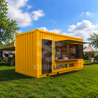 Bar en conteneur préfabriqué de luxe, kiosque extérieur pop-up pour festivals de musique en bord de mer, événements, certification CE