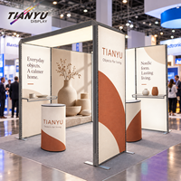 Stand d'exposition modulaire 3x3 6x6 avec barre de suspension et crochets, en tissu tendu, pour salon professionnel et exposition de produits