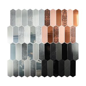 กระเบื้องโมเสคอะลูมิเนียมแบบลอกติด รูปทรงแถบ <span class=keywords><strong>สี</strong></span><span class=keywords><strong>เทา</strong></span>เข้ม สำหรับตกแต่งผนังภายใน - Product Image 5