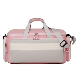 Lightweight Fashion Nylon Travel Duffel <b>Bag</b> with Luggage Strap Large Capacity Weekender <b>Bag</b> Multi-pocket Overnight Gym <b>Bag</b> - Product Image 4