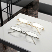 Monture de lunettes en métal RD-OS01 unisexe de l'usine de Taizhou marché asiatique vente chaude lunettes sans monture pour unisexe et affaires