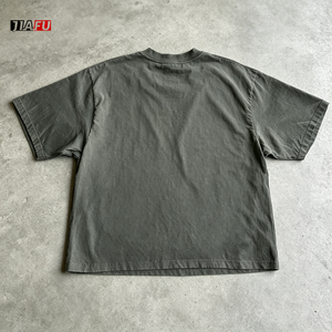 280Gsm ODM Men <strong>Tshirts</strong> 2026 New Streetwear 100% Cotton Vintage Boxy Acid Wash Graphic T-shirt Custom Graphic High Quality - Product Image 2