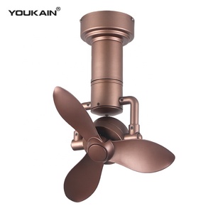 16 inch phong cách hiện đại góc nhỏ sang trọng trang trí tường trần 360 độ dao động DC động cơ kim loại quạt trần điện - Product Image 4