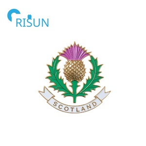 Fabricant d'usine 3D Vintage Ecosse Chardon Pin Badge Personnalisé Maçonnique Franc-Maçon Franc-Maçon Franc-Maçon Épinglette Chardon Écossais - Product Image 4