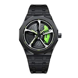 Reloj Deportivo para Hombre SVJ AUDI RS7 Original 3D, Reloj de Pulsera con Diseño de Llanta de Auto, Resistente al Agua, con Movimiento de Cuarzo, Rotación de 360 Grados °   Spinning para Hombres - Product Image 2