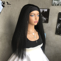 Perruque longue synthétique haute température pour femmes africaines, texture Yaki, tressée style cornrow, design invisible sans couture, fabriquée à la machine