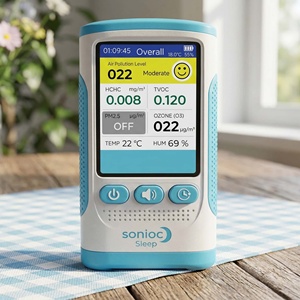 <span class=keywords><strong>Appareil</strong></span> de surveillance de l'environnement intelligent <span class=keywords><strong>pour</strong></span> la <span class=keywords><strong>maison</strong></span> avec affichage AQI HCHO TVOC PM2.5, <span class=keywords><strong>appareil</strong></span> portable d'intérieur, fabricant - Product Image 2