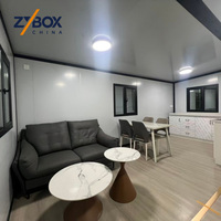Casa Modular Prefabricada ZYBOX Resistente al Invierno de 20 pies/40 pies, Villa de Lujo Expandible Tipo Contenedor con Toldo para Oficina, Edificio, Hotel