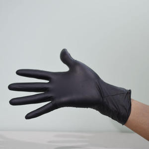 Gants en vinyle jetables sans poudre, 100 pièces, gants de protection en Pvc noir pour l'examen des aliments - Product Image 1
