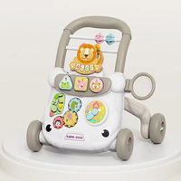 BJQ OEM Trotteur Bébé en Plastique Multifonctionnel Réglable avec Musique, Poussette Éducative pour Enfants