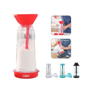 Tamis à farine portable écologique avec logo personnalisé, avec gobelet rotatif, gobelet à mélanger la farine en plastique, gadget de pâtisserie pour la cuisine - Product Image 2