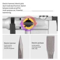Marteau perforateur électrique rotatif 2 fonctions pour la démolition de murs et la rupture de béton