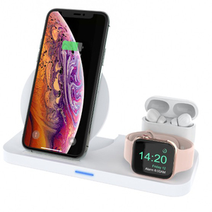 Station de charge sans fil Pad Fast Charging Stand pour iPhone <span class=keywords><strong>XS</strong></span> 11 11PRO 11PRO <span class=keywords><strong>MAX</strong></span> pour <span class=keywords><strong>Airpods</strong></span> IWatch Universal Mobile Phone Hol - Product Image 3
