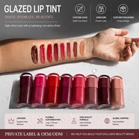 Huile à lèvres teintée hydratante et nourrissante, végane, pigmentée, waterproof, en gros, OEM ODM, avec emballage