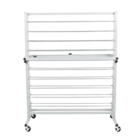 Support d'affichage métallique personnalisable double face pour tissus, serviettes en laine, tapis, volets roulants, films de protection automobile