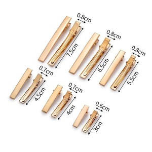 Pinces à cheveux alligator rectangulaires en métal argenté, doré et noir <span class=keywords><strong>de</strong></span> 2 cm, 3,2 cm, 4 cm, 4,5 cm, 5,5 cm, 6 cm, 7,5 cm – Pinces alligator simples pour DIY - Product Image 4
