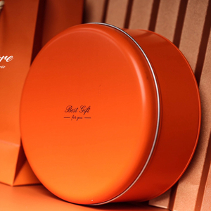 Cookie Custom Design Tin Box Candy Empty Big Round Tin Box Food Grade Christmas Tins for Biscuit