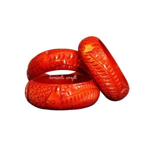 Pulsera tallada hecha a mano con diseño de caballito de mar, joyería vintage al por mayor - Product Image 1